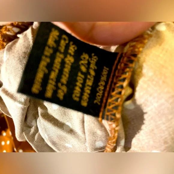 New. Brown-Ivory-mustard loose pants - Picture 4 of 4